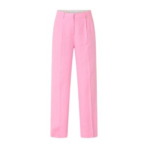 roze linnen broek