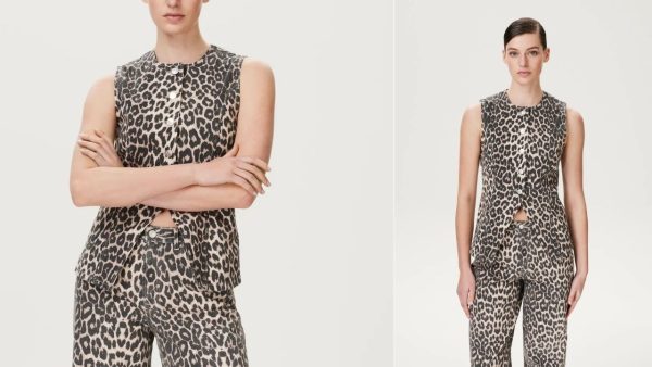 Gilet met panterprint