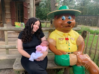 Latifah met baby Jahnaya