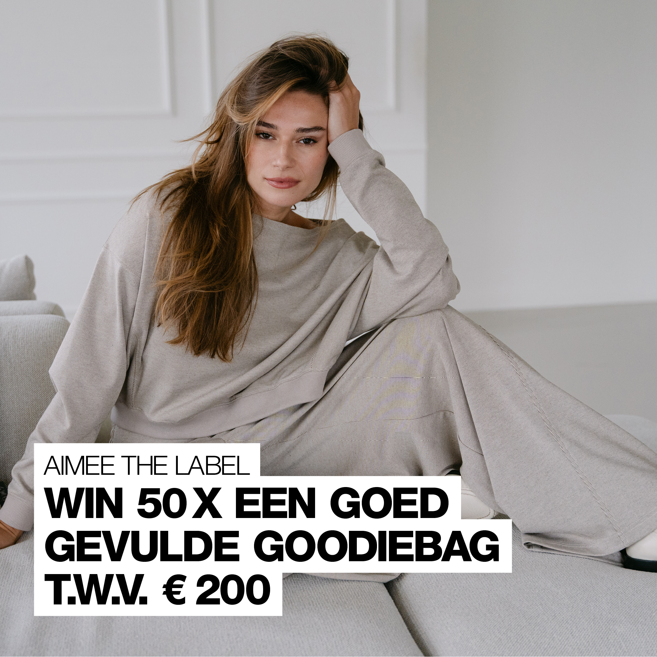 Modeverrassing op de mat? Maak kans op een goodiebag van Aímée the Label t.w.v. €200