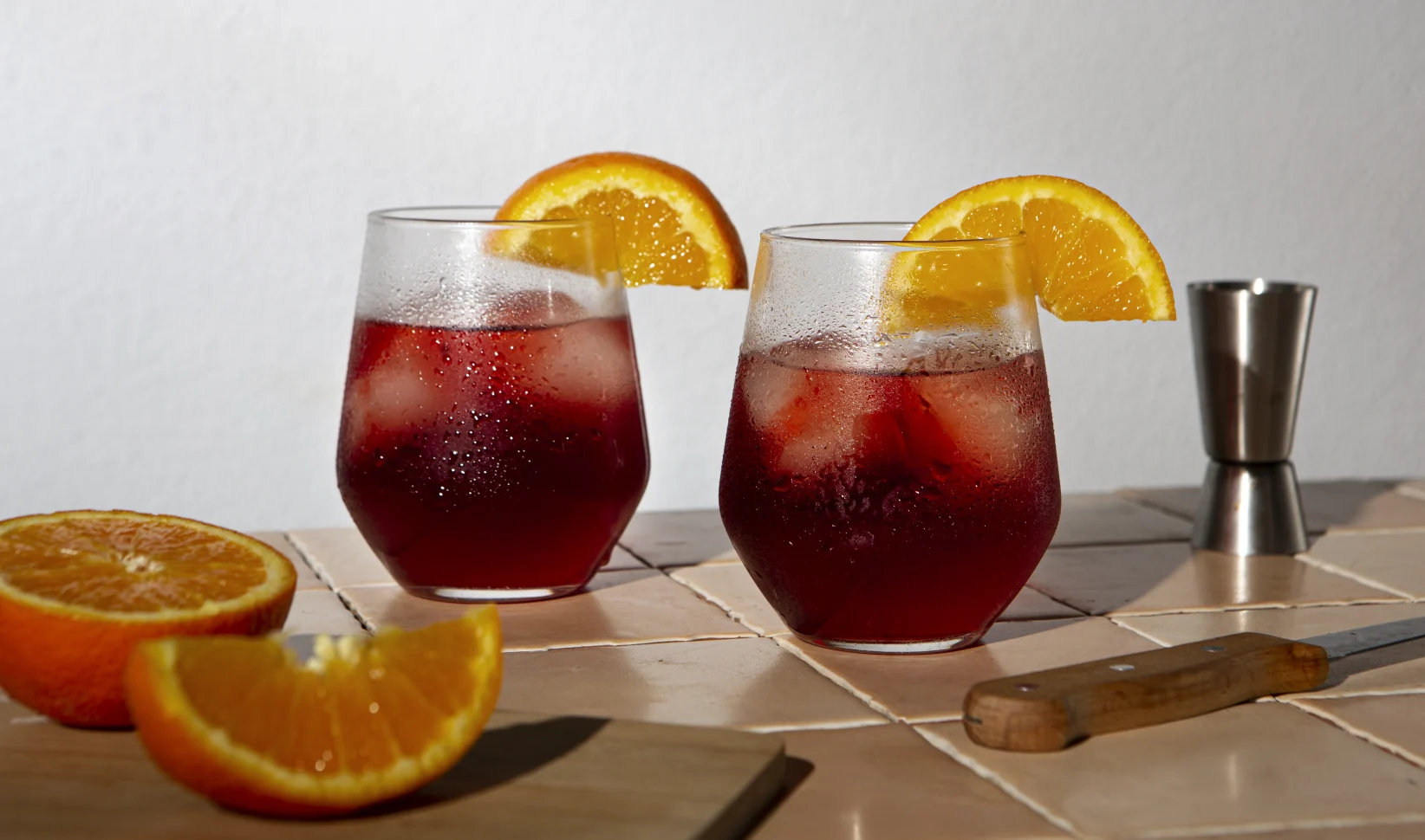 2 glazen met Tinto de Verano