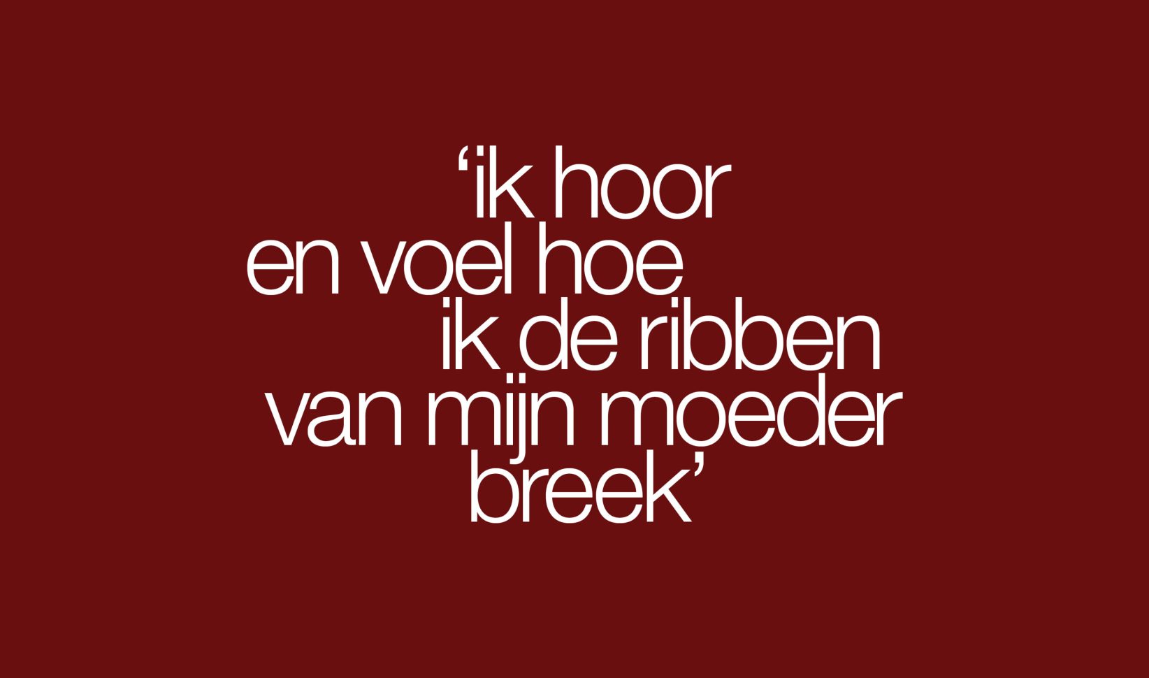 Tekst quote: ik hoor en voel hoe ik de ribben van haar breek' lonneke moeder reanimeren