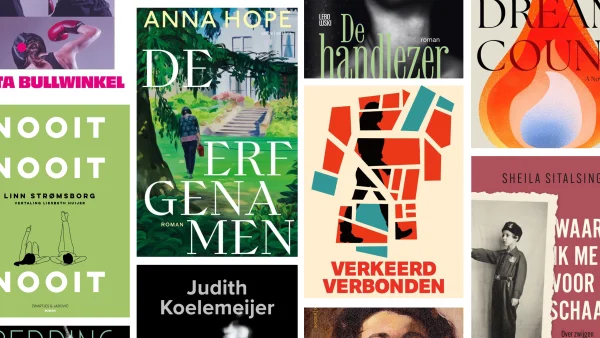 Een collage met covers van LINDA.'s favoriete boeken van 2025
