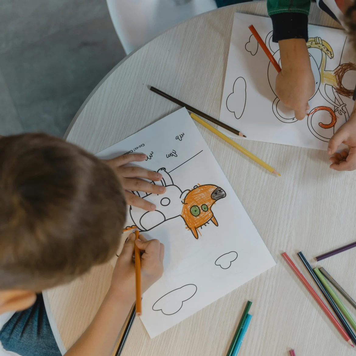 hack, tekeningen, kinderen