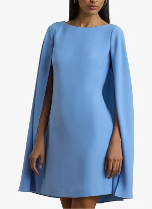 cocktailjurk met cape ralph lauren amalia