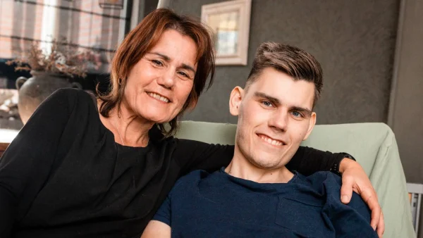 Marijke en haar zoon Jordy