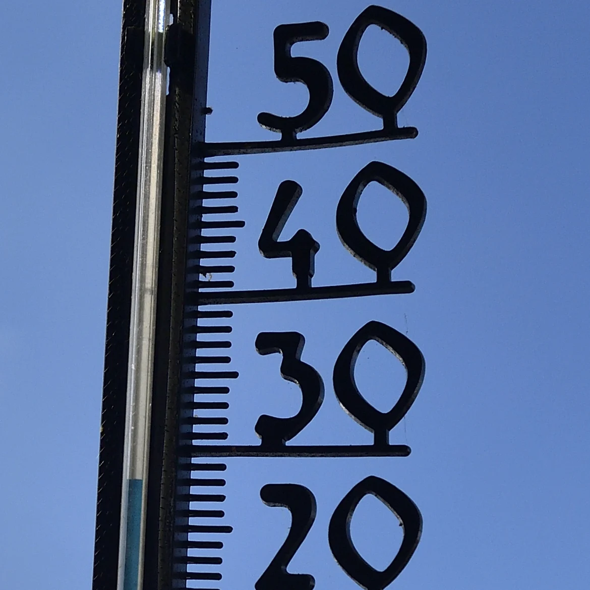 Thermometer die de temperatuur aangeeft