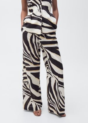 zebra broek Luchtige, broeken, niet, kreuken, linnen, katoen