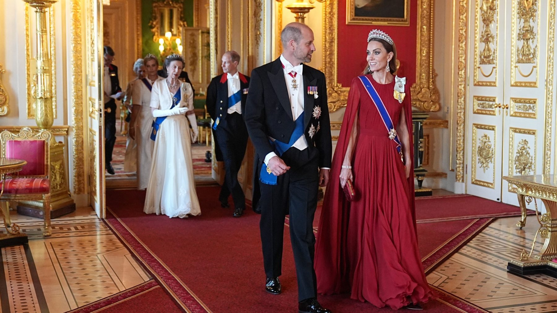 Prinses Kate met prins William bij staatsbanket Macron
