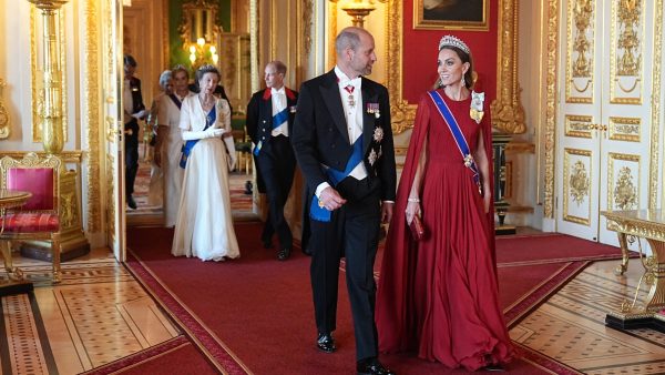 Prinses Kate met prins William bij staatsbanket Macron