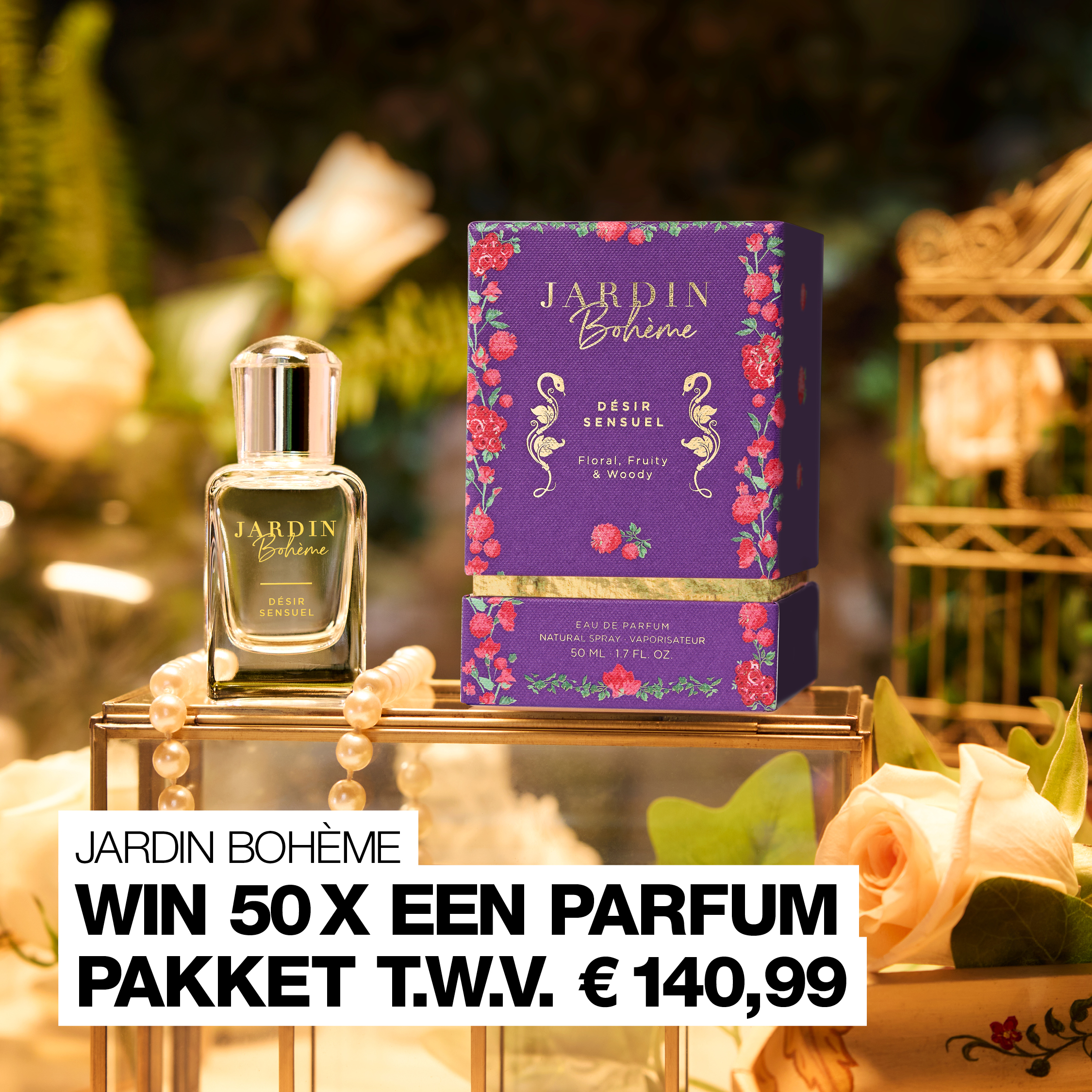 Een neus voor luxe? Maak 50 x kans op een geurpakket met twéé parfums van Jardin Bohème