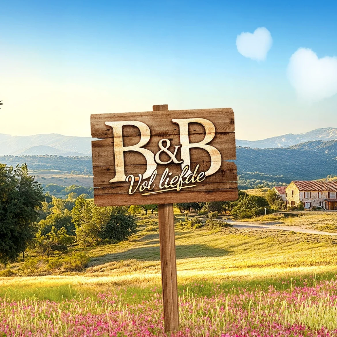 B&B promo foto seizoen 2025 Het seizoen van B&B Vol Liefde draait weer op volle toeren. Iedereen is opzoek naar de liefde, en de B&B-eigenaren storten zich volledig in het avontuur. Maar de B&B's moeten natuurlijk ook draaiende blijven, waarom zijn de 'normale gasten' eigenlijk nooit in beeld?