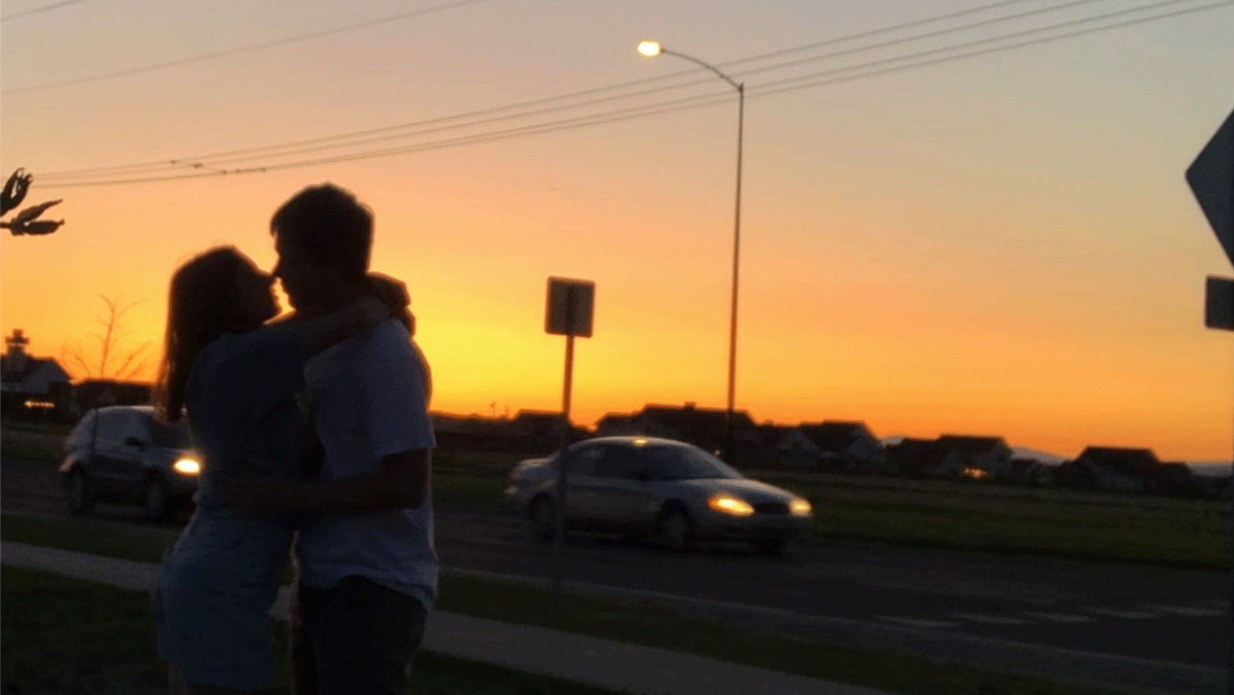 stelletje zonsondergang