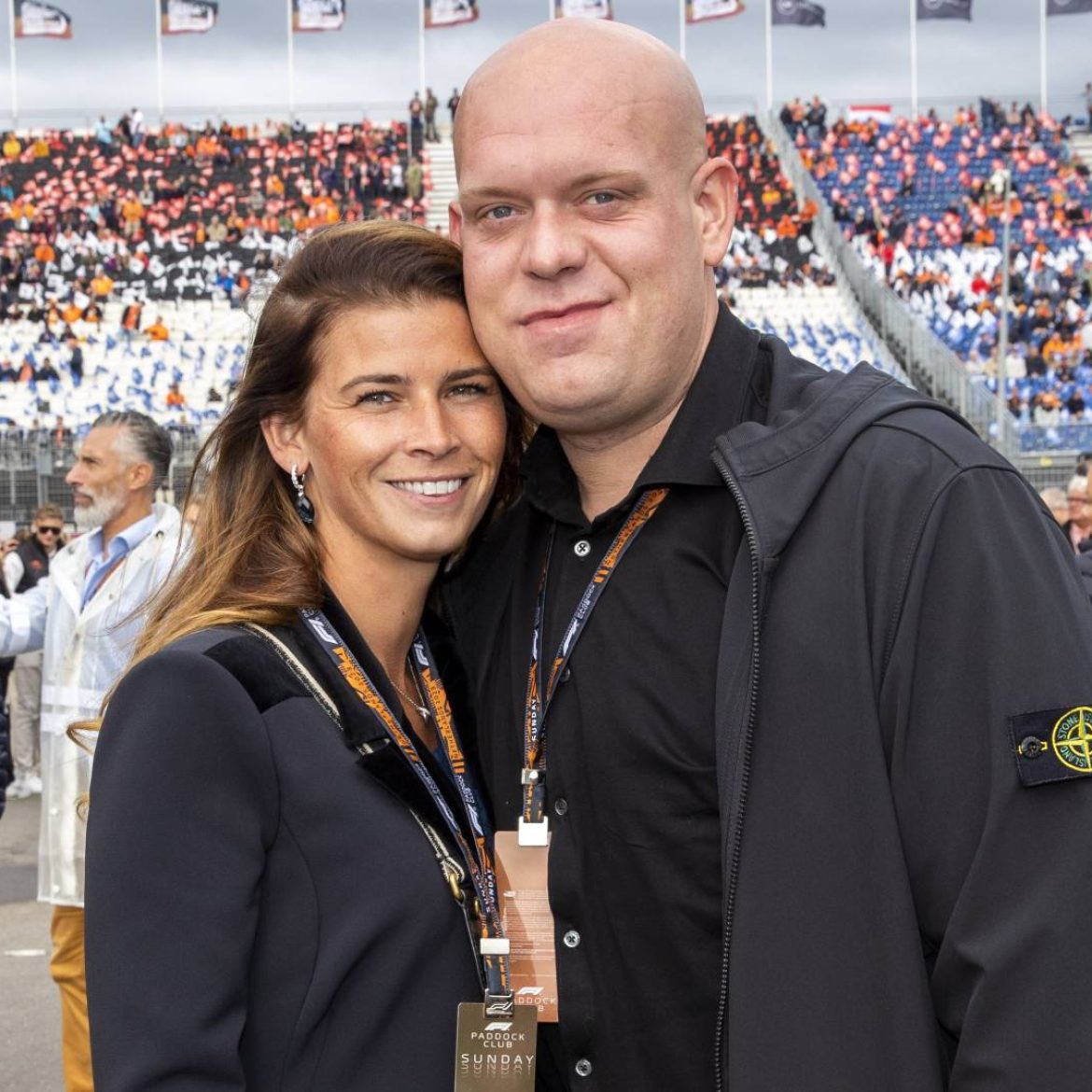 Michael van Gerwen met zijn ex-vrouw Daphne Govers