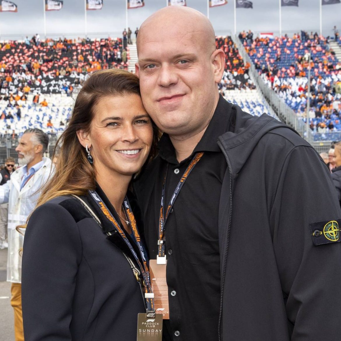 Michael van Gerwen met zijn ex-vrouw Daphne Govers