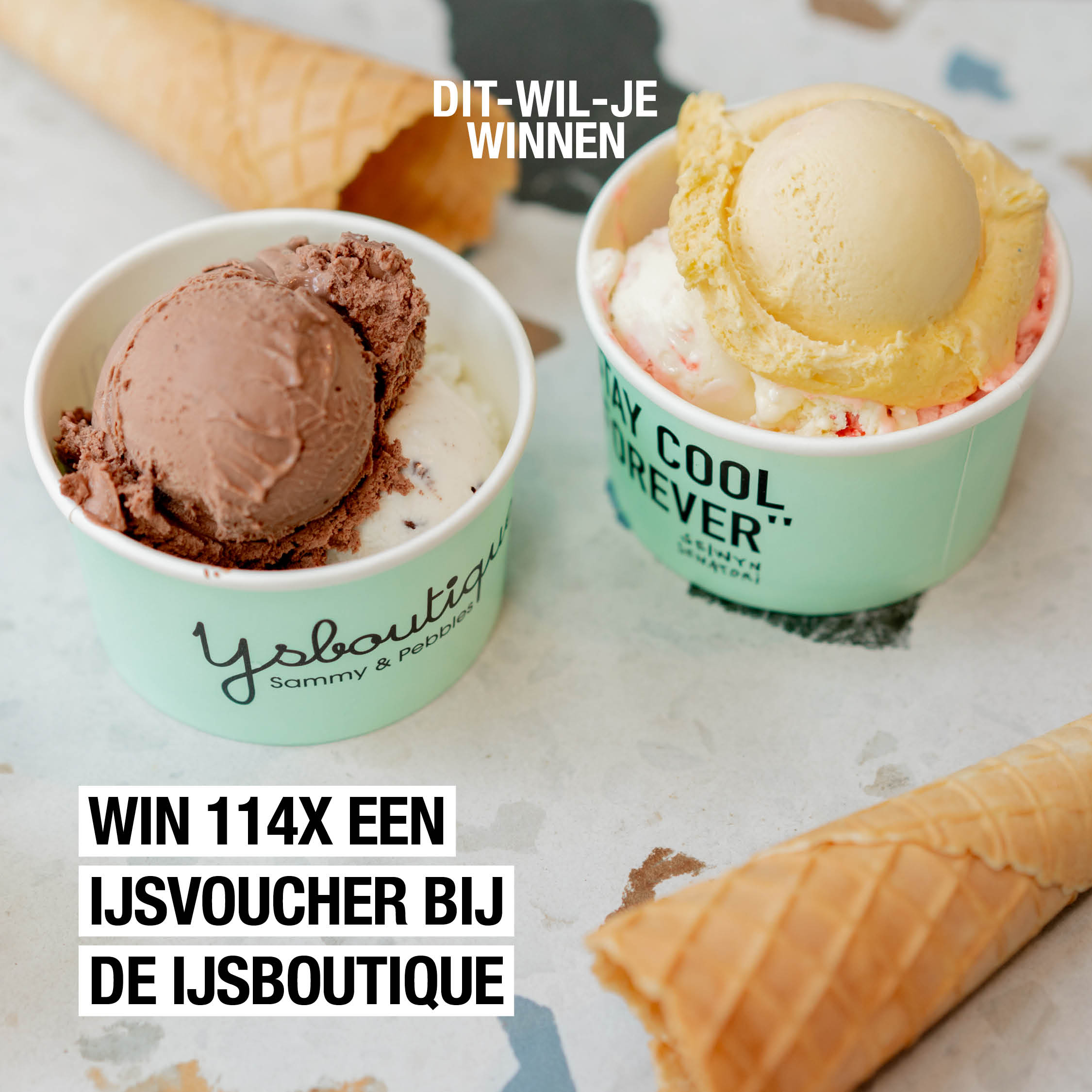 Smullen maar: maak 114 x kans op een giftcard voor gratis ijs bij de IJsboutique