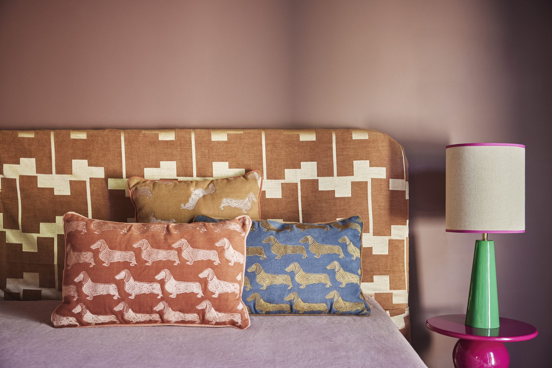 kussens met teckelprint 