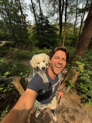 thomas vd vlugt, hond, bever, buiten, bucketlist