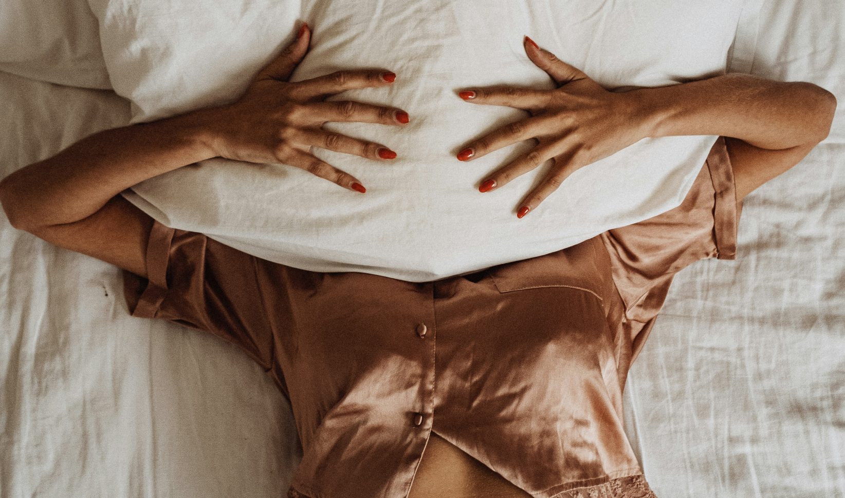 cyclus, hormonen, bed, vrouw