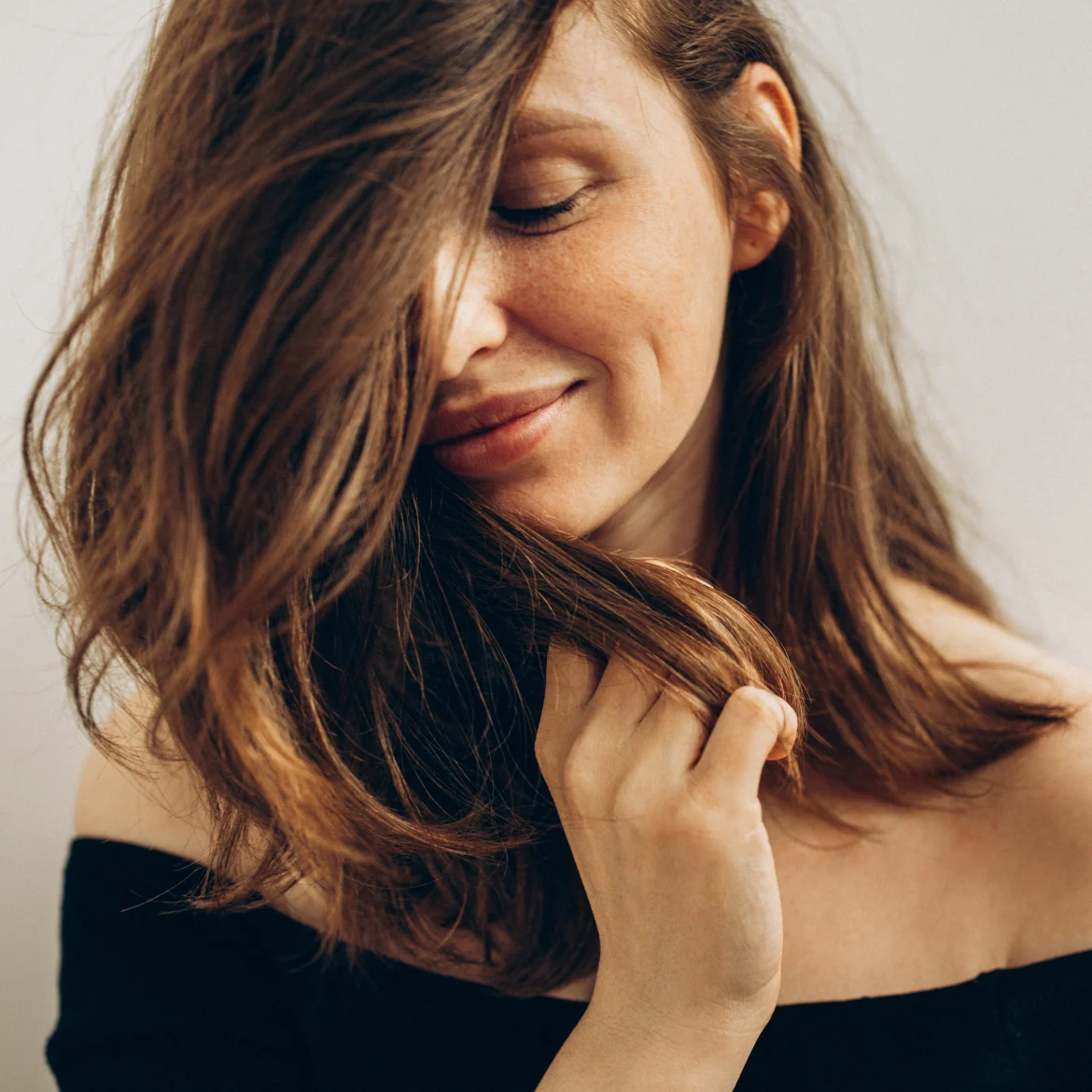 Vrouw met vet haar