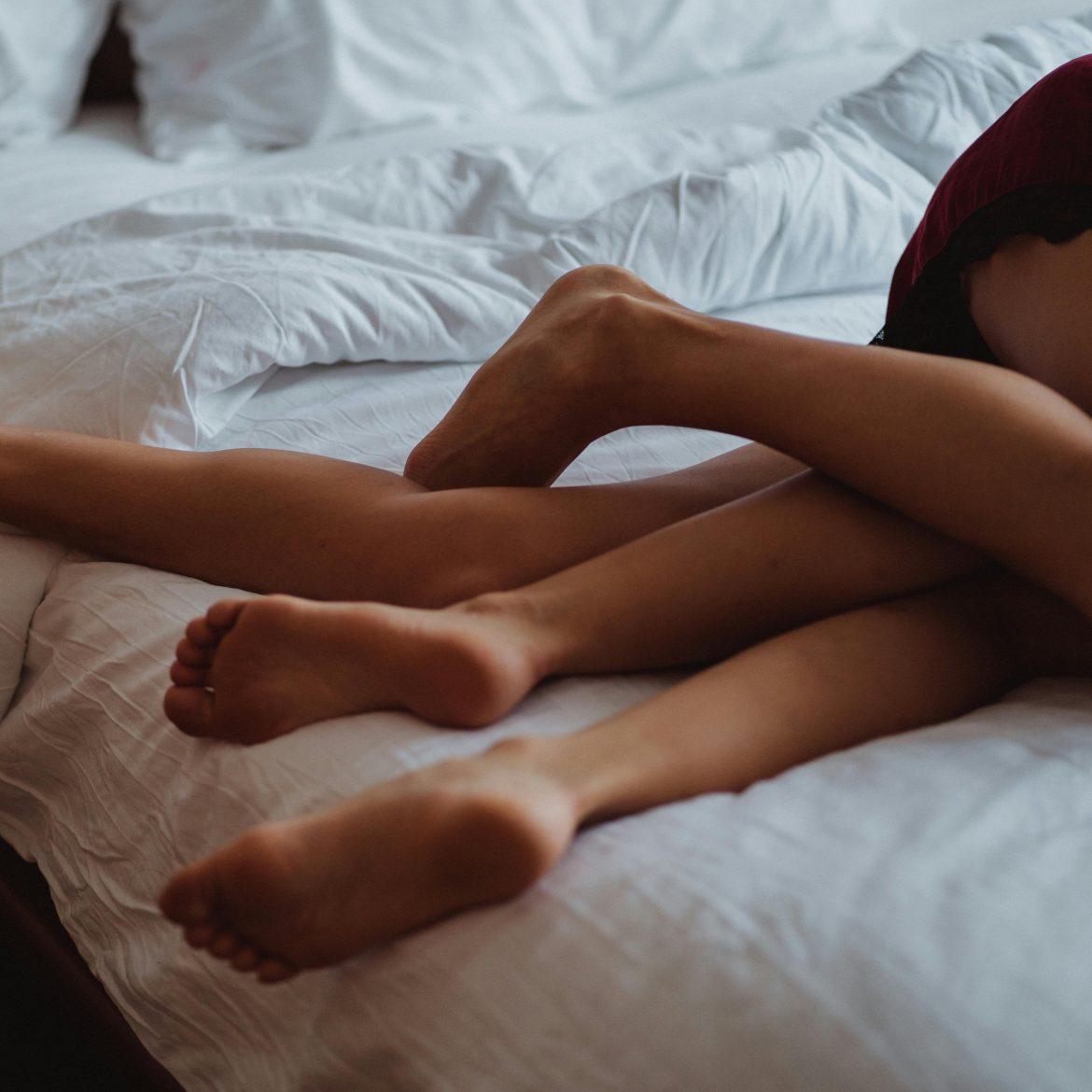 Man en vrouw in bed.