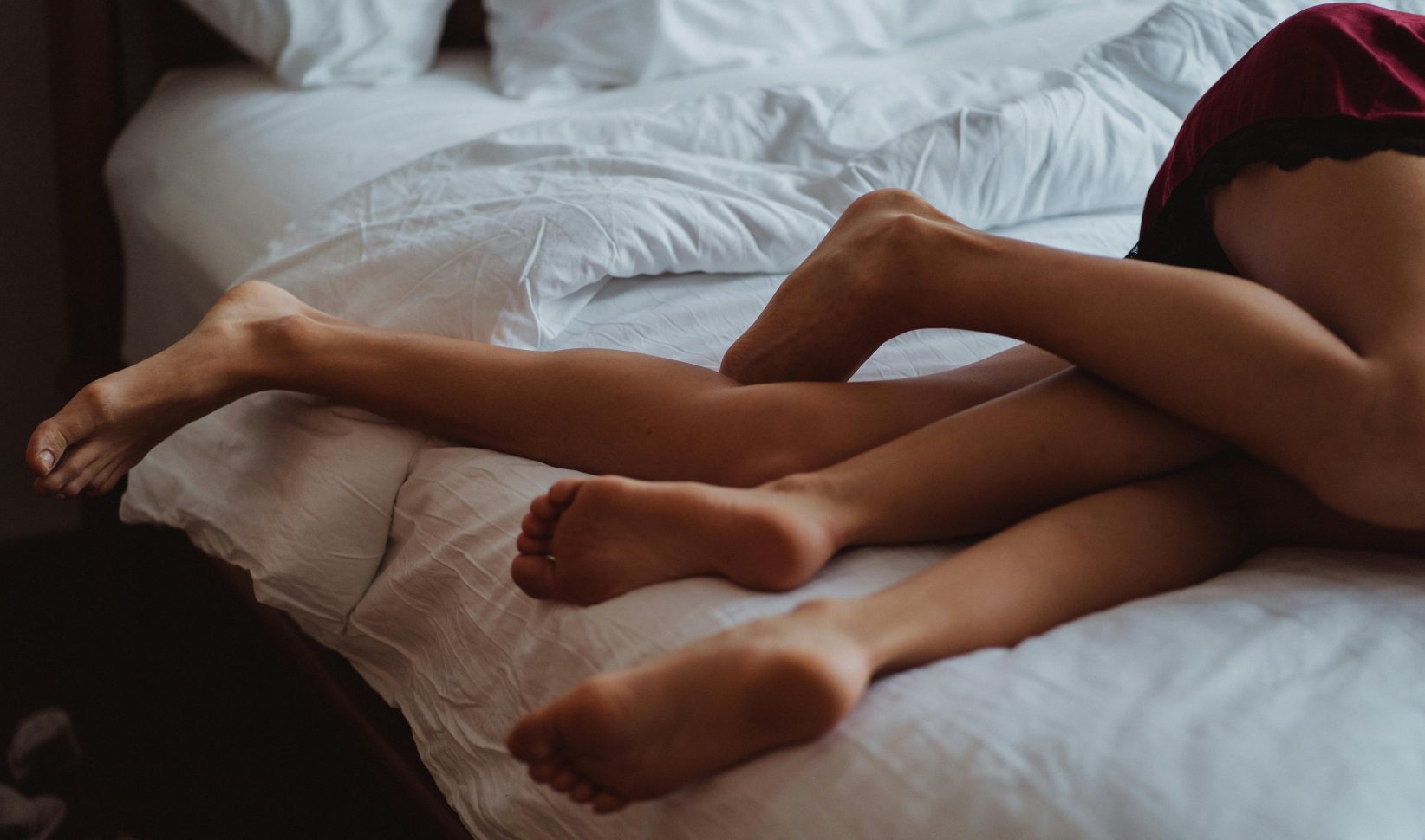 Man en vrouw in bed.