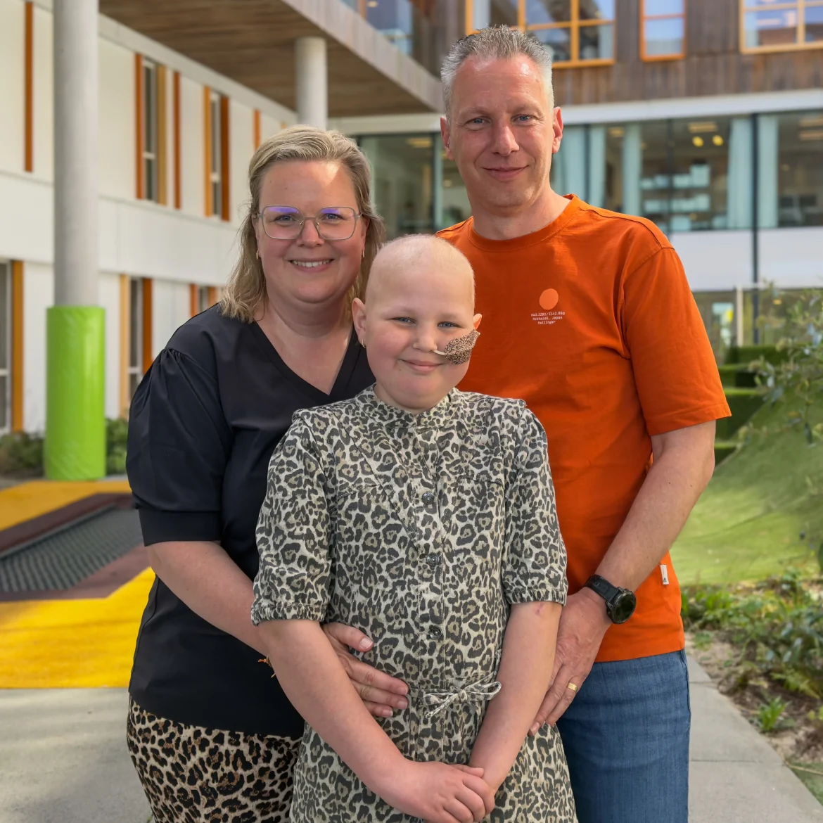 Mikki Annemarie Verhoef en Michael in het Prinses Maxima Centrum