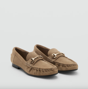 Suede loafers platte schoenen