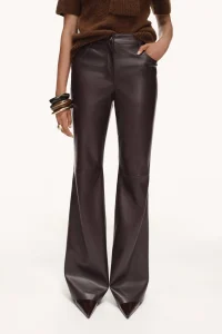 leren broek mango flared