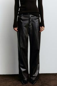 hm zwarte leren broek