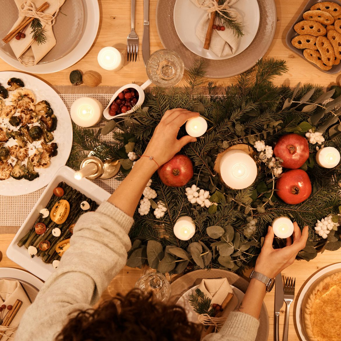 kerst tafel decoreren