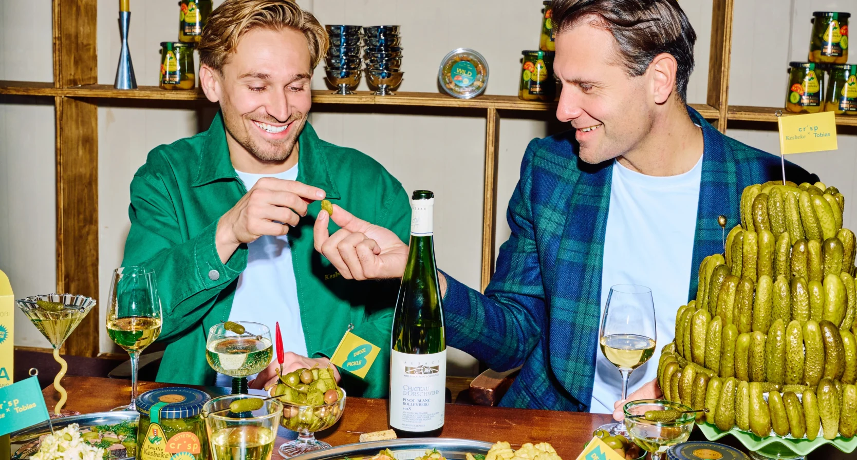 Camiel Kesbeke en Tobias Camman met de dikke pickle