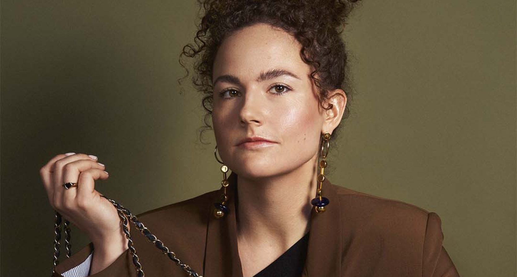 Emilie met haar designertas