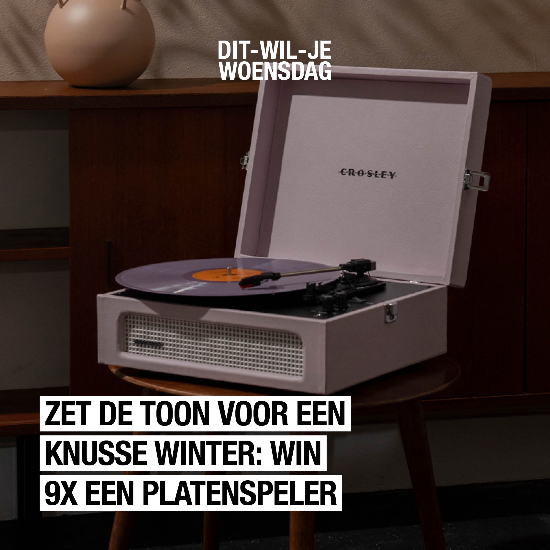 Old school meets now: maak 9 x kans op een platenspeler van Crosley