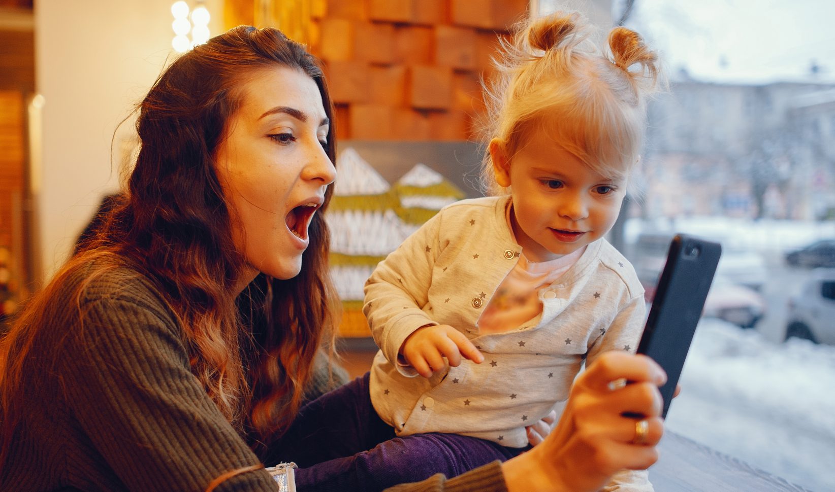 Moeder en dochter foto social media