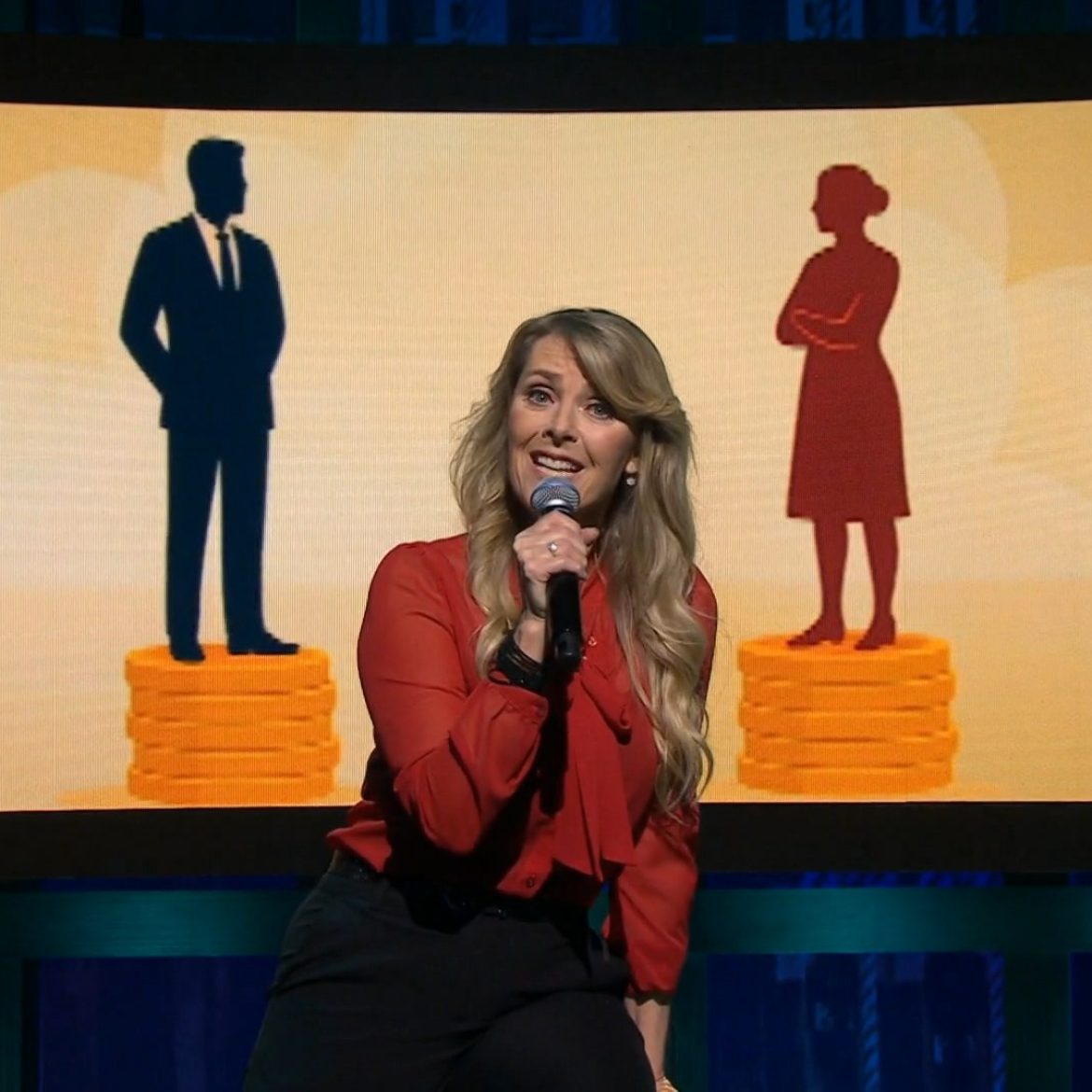 Joke de Kruijf als Willeke Alberti 'Dame Zijn' in 'Even tot hier' over ongelijkheid tussen man en vrouw