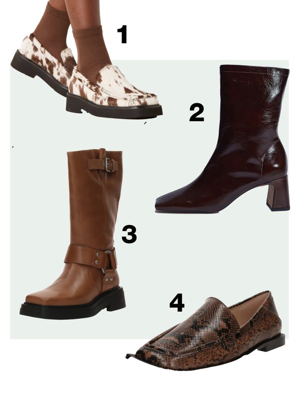 vierkante neuzen schoenen trends