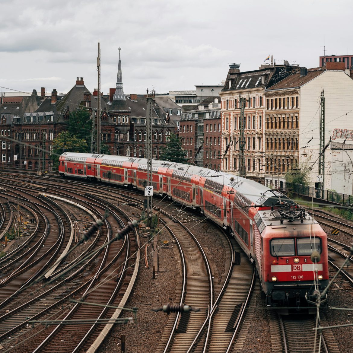 Met de trein naar Berlijn.