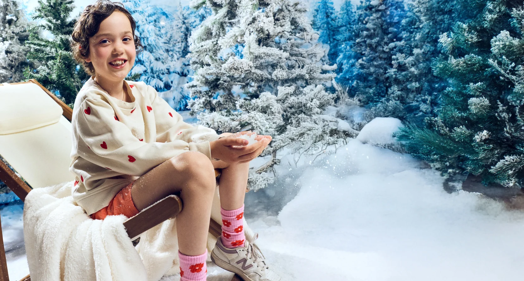 Lize met een korte broek voor KiKa