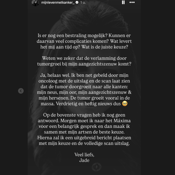 Bericht Jade Knops instagram