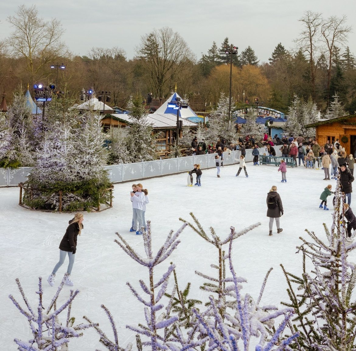 Uitjes kerstvakantie kinderen, illustratief beeld van schaatsbaan in de Efteling