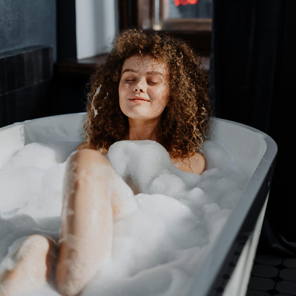 Vrouw in bad