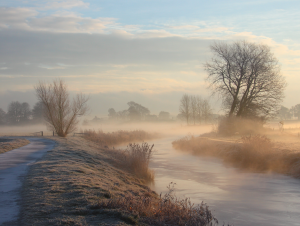 mist in Nederland, code geel