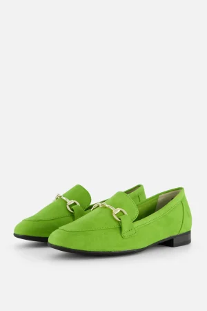 loafers in limoengroen