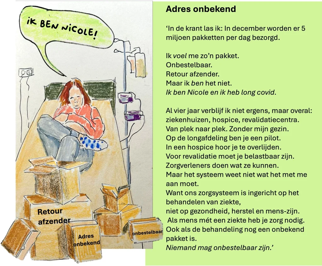 Tekening Nicole long covid