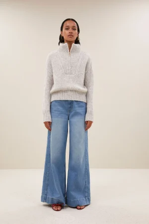 By-bar trui met rits