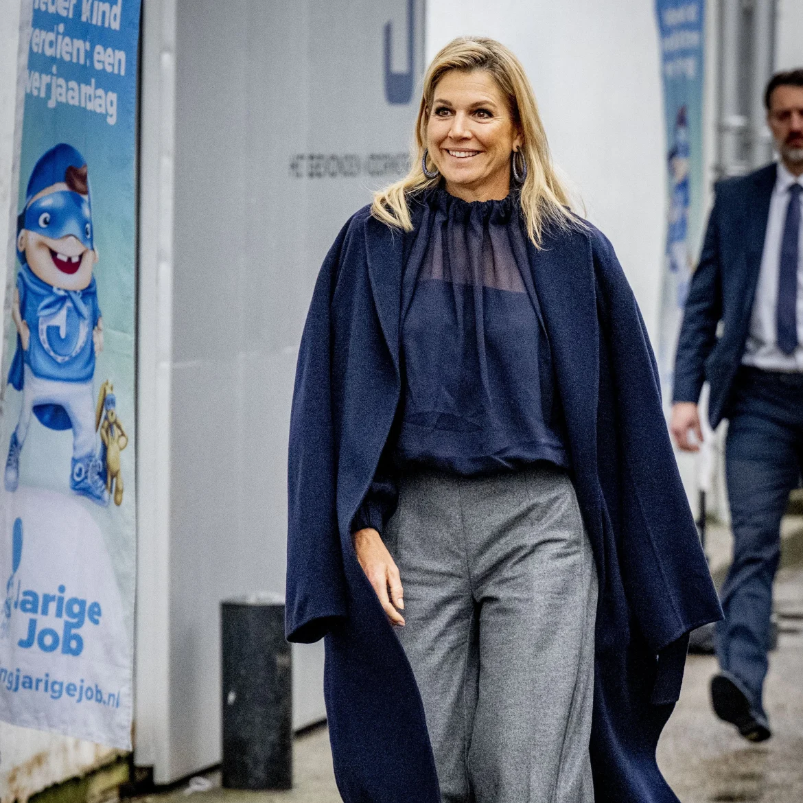 Máxima blauwe blouse