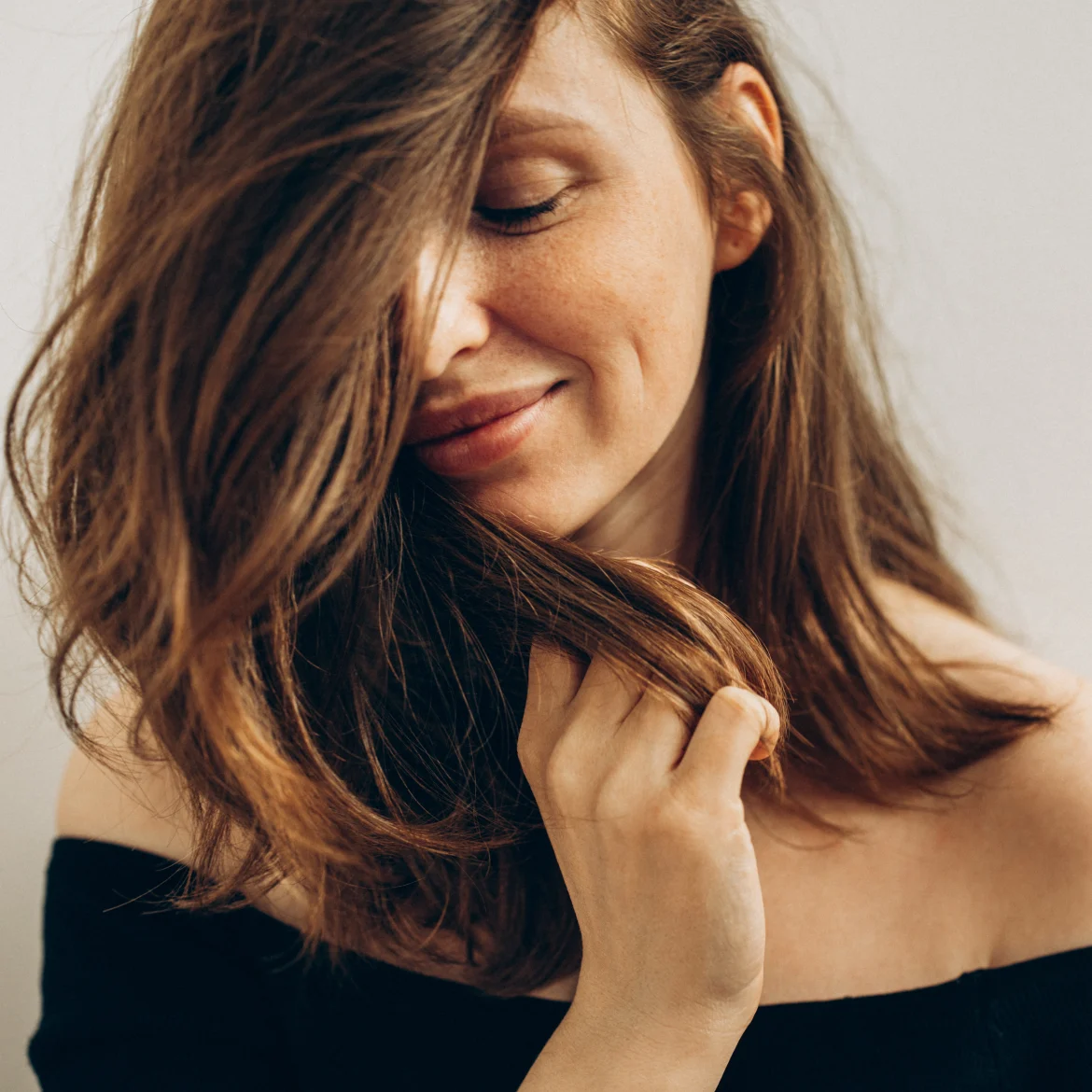 Vrouw met color melting haar