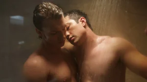 Connor Storrie en Hudson Williams in Heated Rivalry