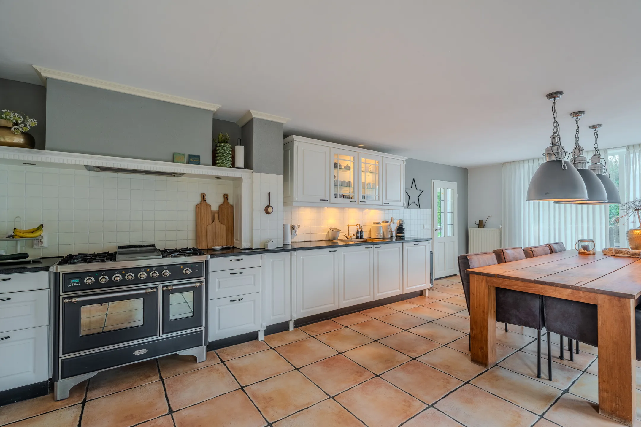 Keuken in de woonboerderij